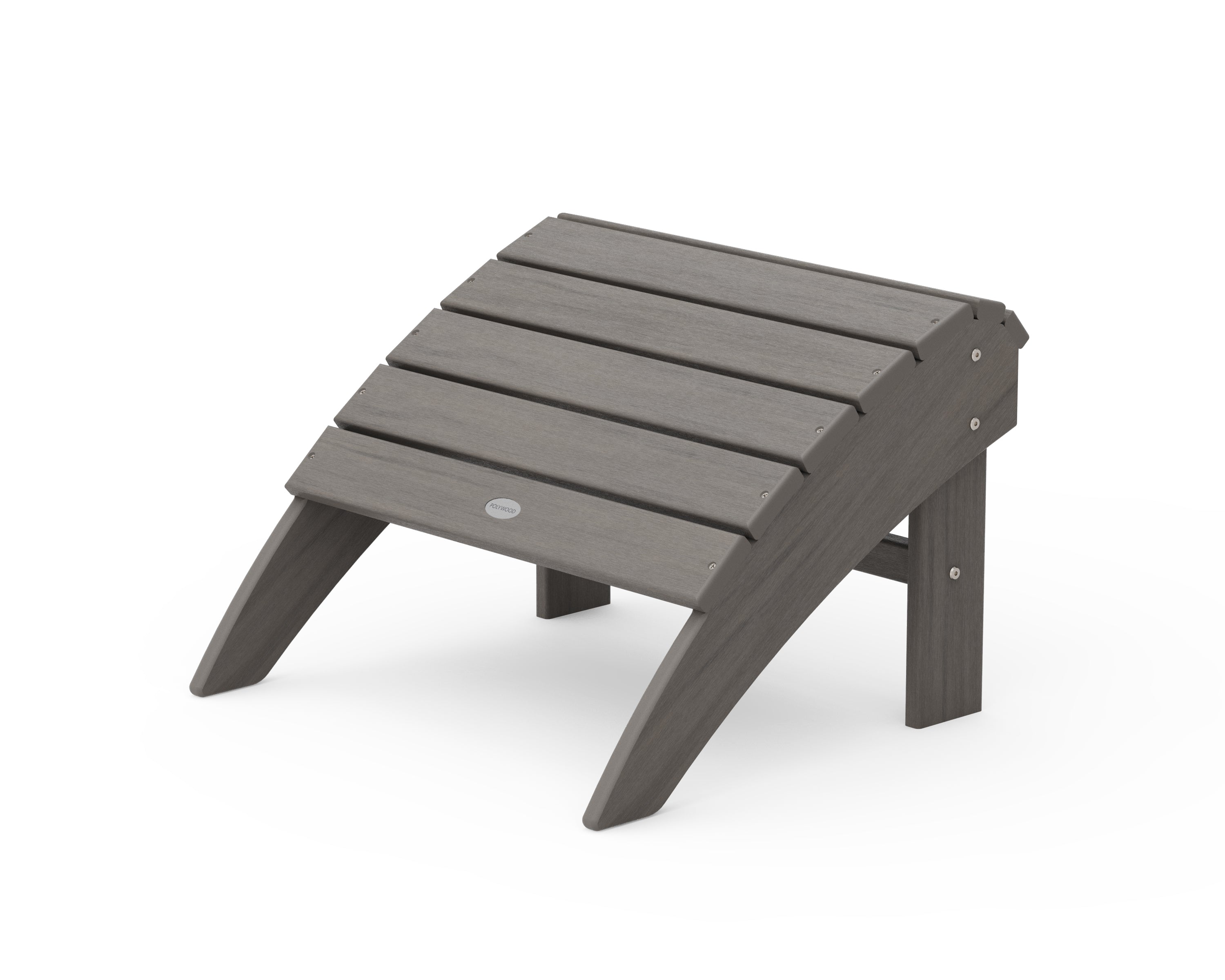 POLYWOOD Vineyard Curveback Adirondack Ottoman - Outdoor Patio Furniture, Weather-Resistant Poly Lumber, Perfect for Garden, Poolside & Backyard Relaxation