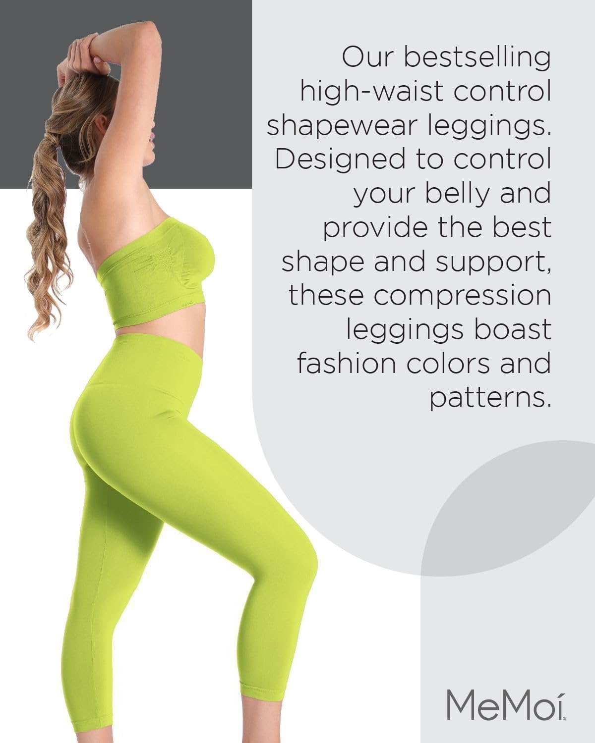 SlimMe High Waisted Tummy Control Shapewear Leggings for Women - Comfortable & Breathable Compression Pants for Workout, Yoga & Everyday Wear