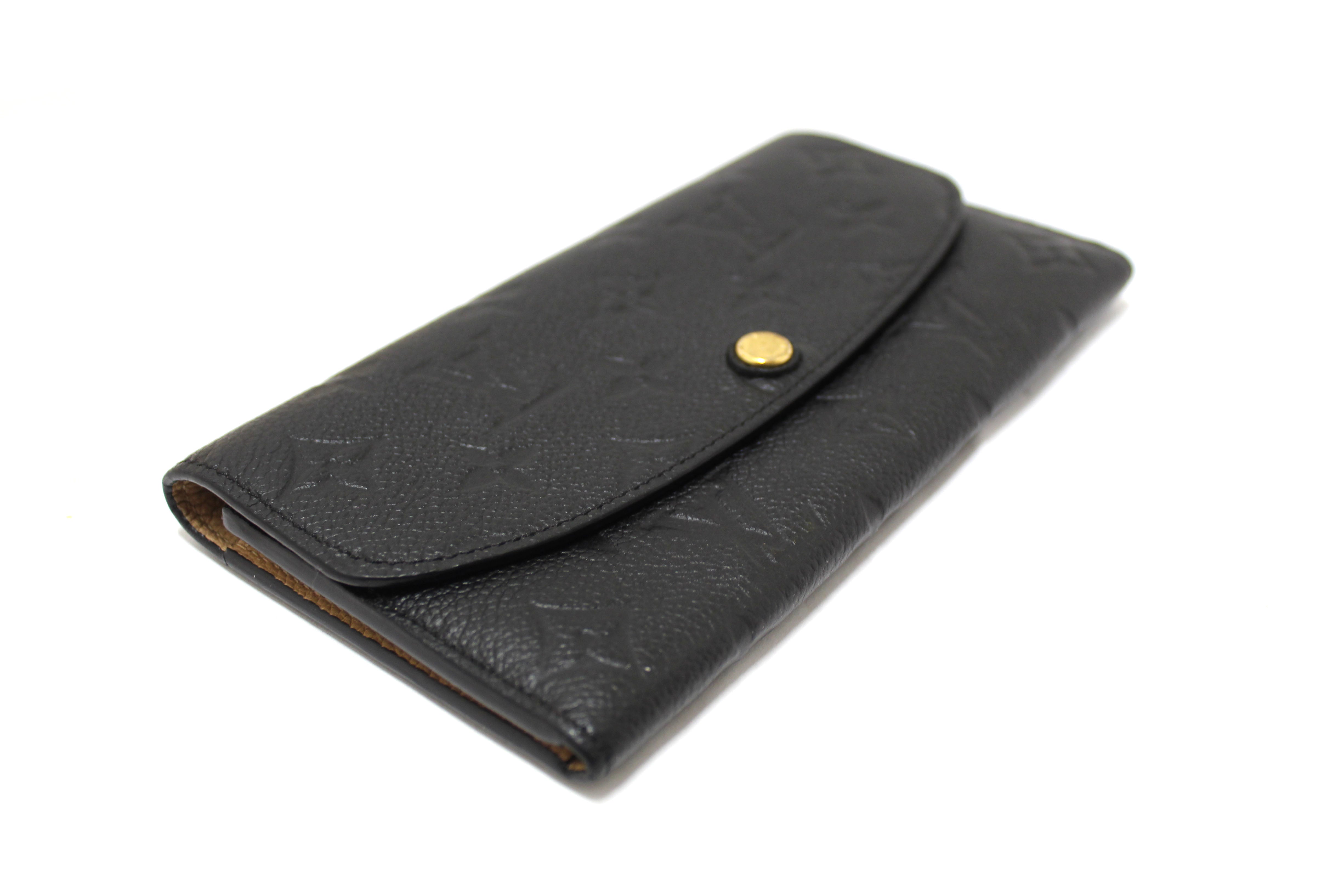 Authentic Louis Vuitton Black Empreinte Emilie Long Wallet for Women | Genuine Leather Luxury Bifold Wallet | Perfect for Everyday Use, Travel & Gift Giving