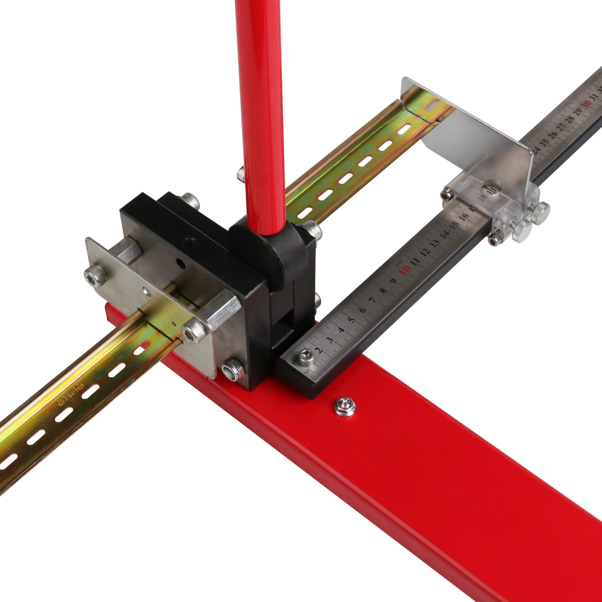 Professional DIN Rail Cutter Tool with Guide & Measuring Ruler - Precise 35mm DIN Rail Cutting (R310BEC) - Ideal for Electrical Panel Installations and Industrial Automation Projects