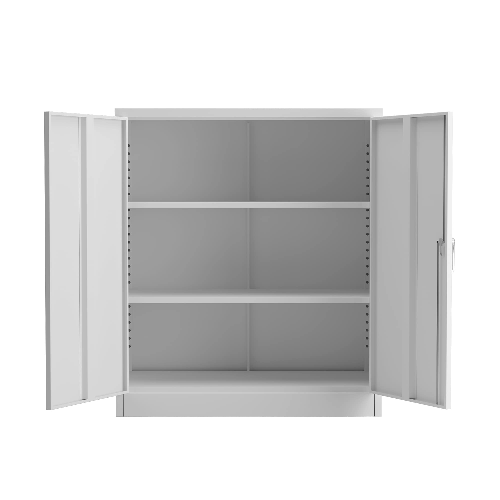 Grey Metal Storage Cabinet with Locking Doors - 41.6
