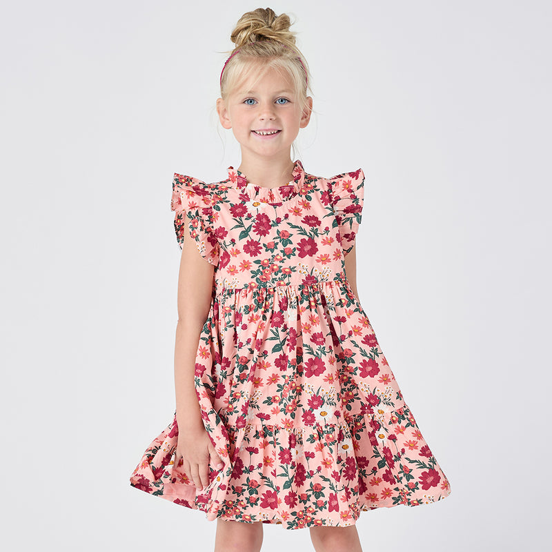 Jennifer Floral Dress for Women - Pink Daisy Print Summer Dress | Perfect for Beach Vacations, Garden Parties & Casual Outings
