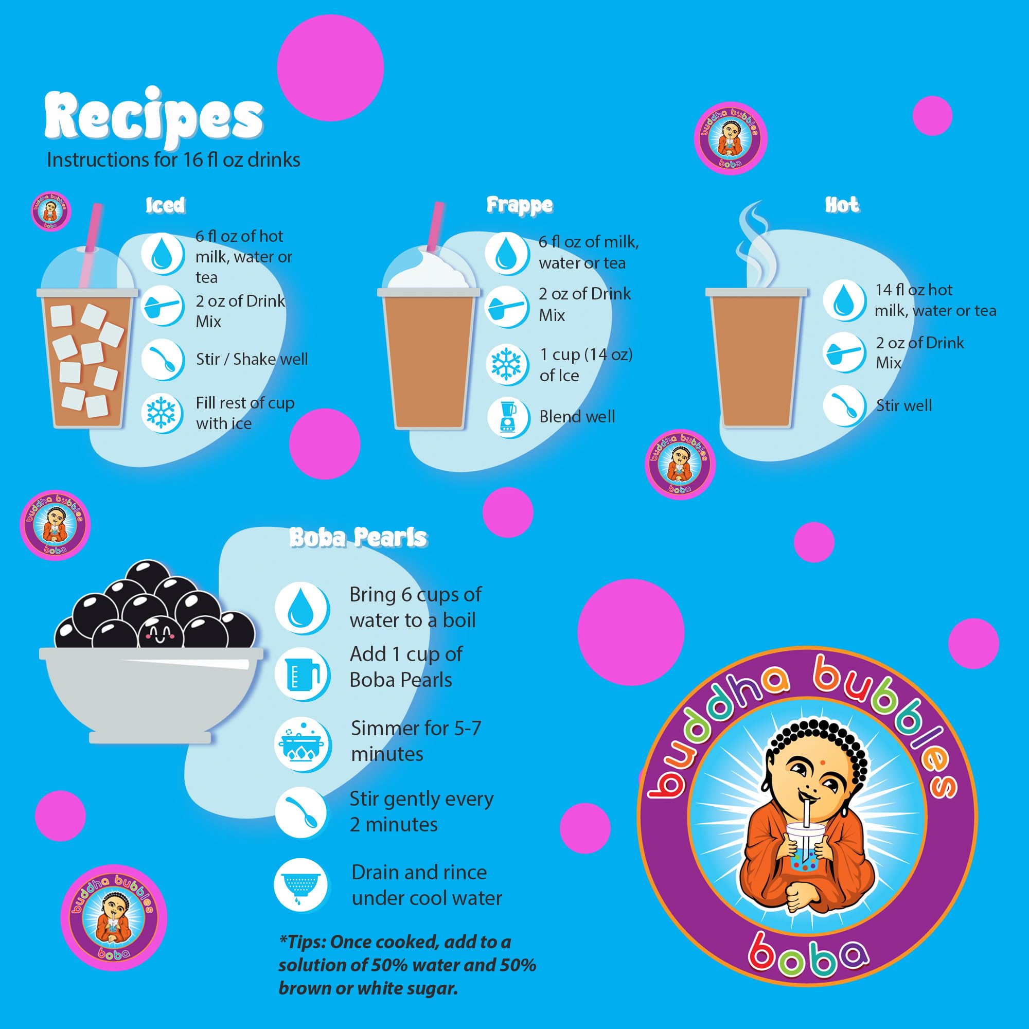 BOBA SCOOP Slotted Spoon Strainer for Bubble Tea - Premium Boba Tea Accessory by Buddha Bubbles - Perfect for Making Bubble Tea, Tapioca Pearls, and Milk Tea at Home