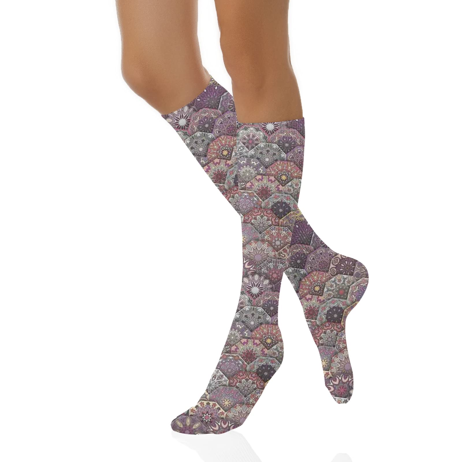 Funky Colorful Cushion Sport Socks - Athletic Cushioned Running Performance Crew Socks for Men & Women - Perfect for Running, Gym Workouts & Everyday Comfort