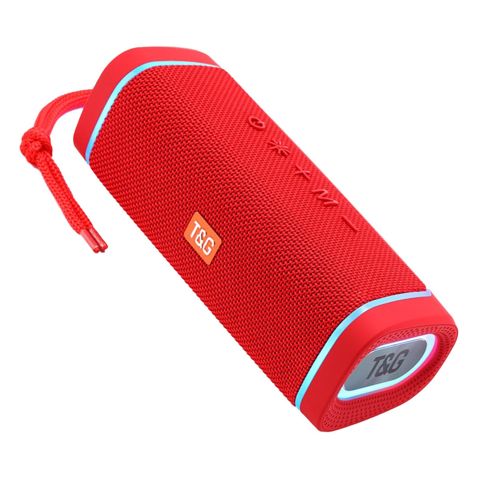 Fukamou Portable Wireless Bluetooth Speaker with LED Lights - Rechargeable, Waterproof, Deep Bass, 1200mAh Battery for Outdoor, Travel, Camping, Beach, Pool Party & Home Use