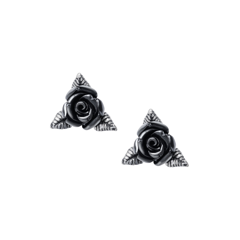 Dark Rose Gold Ear Studs for Women - Elegant Floral Stud Earrings for Daily Wear, Gift Giving & Special Occasions