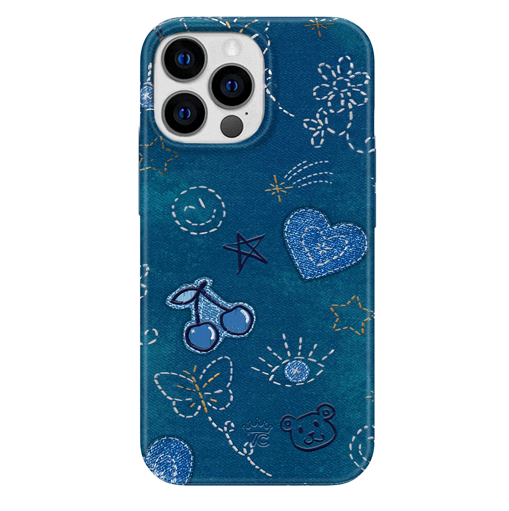 Stylish Blue Denim iPhone Case - Trendy & Protective Cover for iPhone 13/14/15 Pro Max - Perfect for Everyday Use, Travel & Fashion Accessories