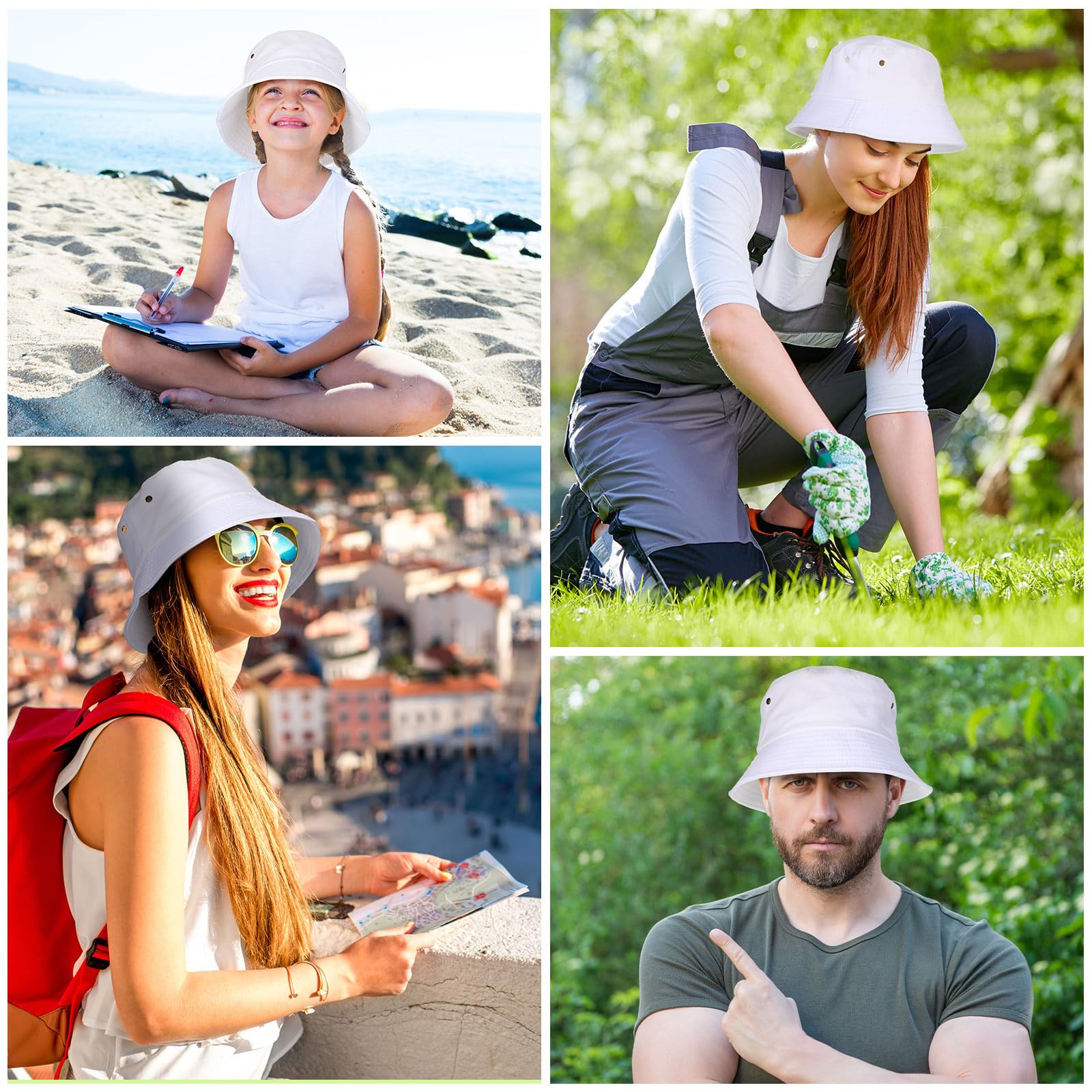 Xtinmee 36 Pcs Washed Cotton Bucket Hats - Bulk Packable Unisex Lightweight Summer Sun Hats for Women & Men | Perfect for Travel, Beach, Outdoor Activities & Fashion Accessories