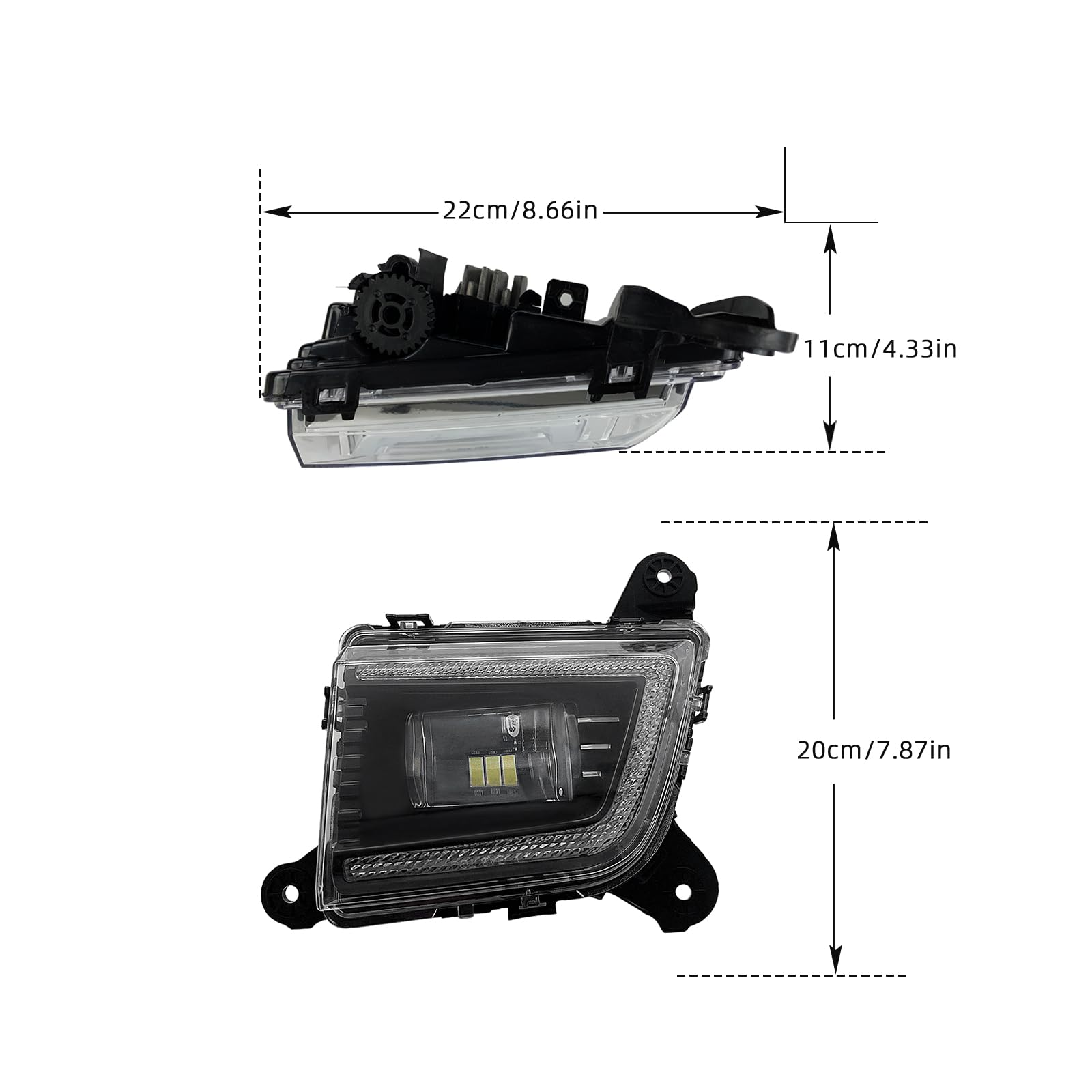 LED & DRL Fog Lights Compatible with 2019-2022 Chevy Silverado 1500 - Pair of Fog Lamps with Turn Signal, Switch & Wiring Kit (Clear Lens) - Upgrade Your Truck Lighting for Night Driving & Off-Road Adventures
