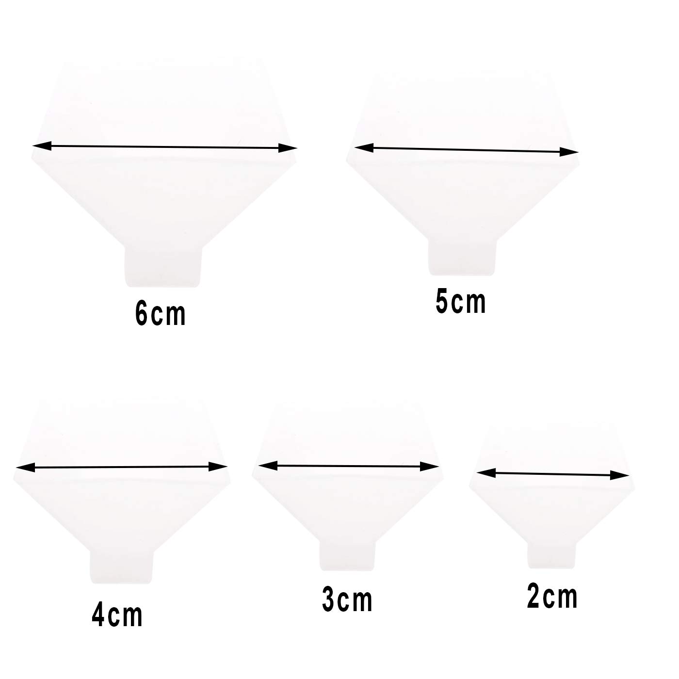 Markeny 5-Piece Pyramid & Cube Silicone Mold Set for DIY Resin Casting - Clear Epoxy Molds for Jewelry, Keychains, Home Decor Crafts - Perfect for Beginners & Professional Art Projects