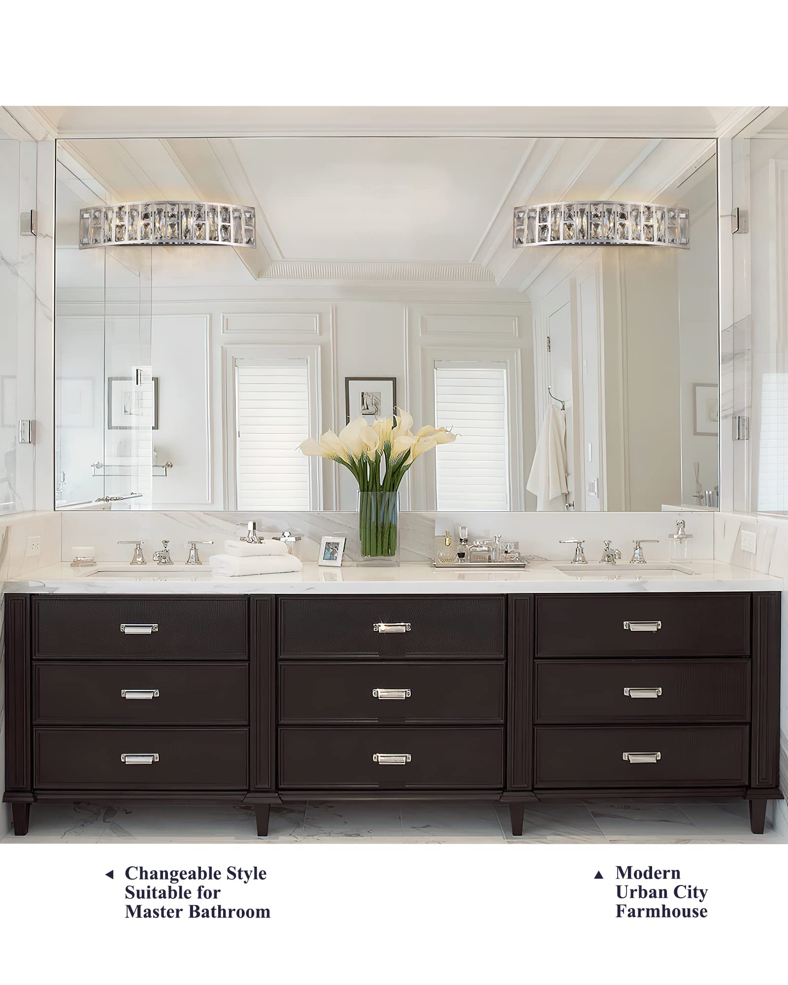 Chrome Vanity Light Fixture - 5-Light Bathroom Mirror Lighting with G9 Bulb Compatibility | Perfect for Modern Bathroom, Powder Room & Dressing Area Illumination