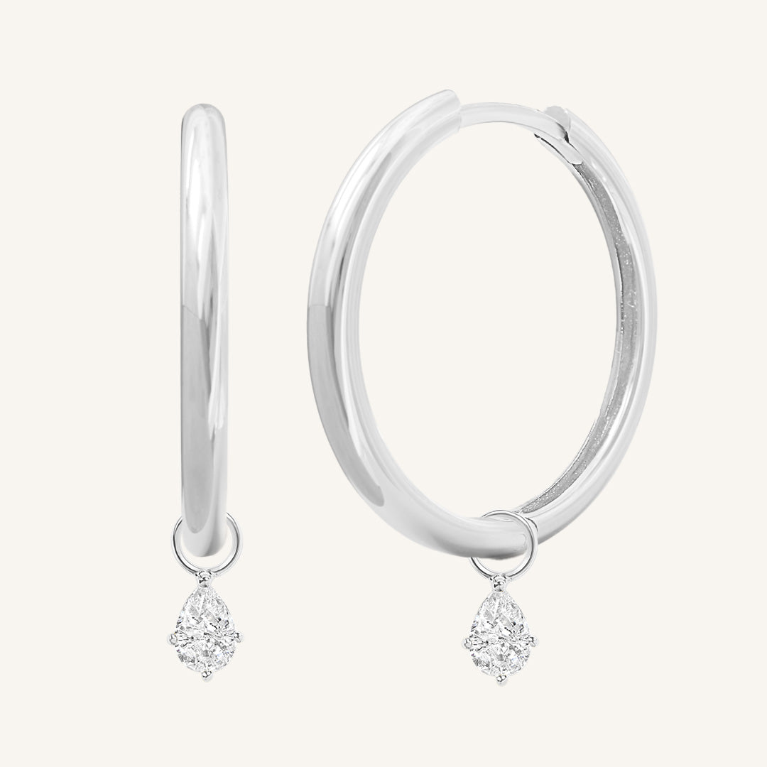 Axial Plain Hoops - Simple & Elegant Hoop Earrings for Women, 14K Gold Plated, Hypoallergenic | Perfect for Everyday Wear, Office, Parties & Special Occasions