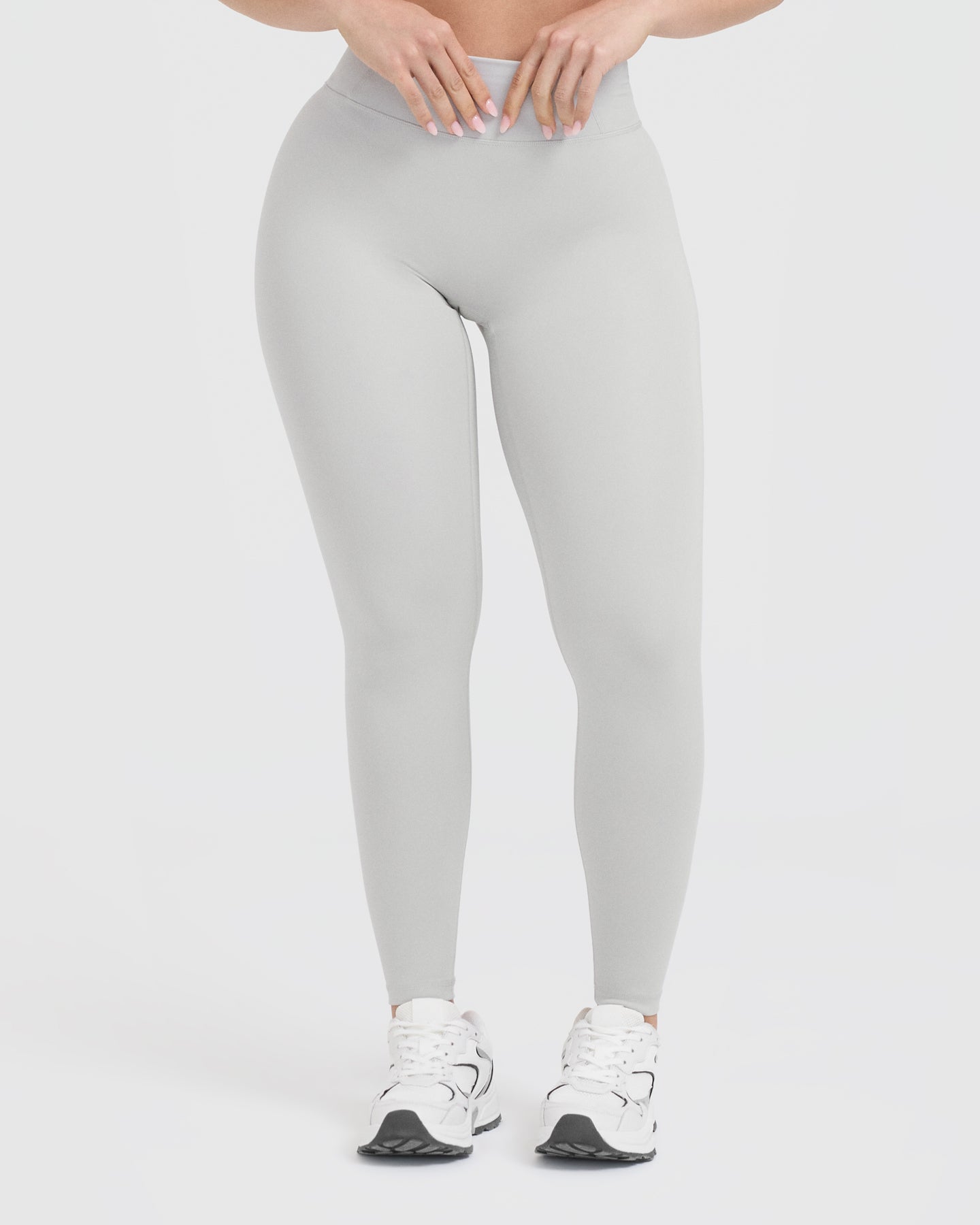 Timeless High Waisted Leggings for Women - Light Grey Yoga Pants with Pockets | Perfect for Workouts, Yoga & Everyday Comfort