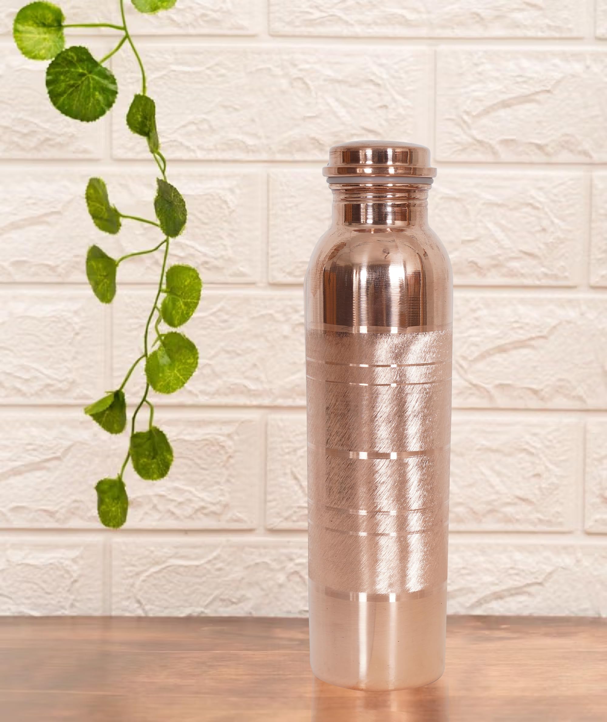Pure Copper Water Bottle 34 Oz - Leak Proof, BPA-Free, Ayurvedic Water Storage for Health Benefits | Perfect for Yoga, Meditation & Daily Hydration