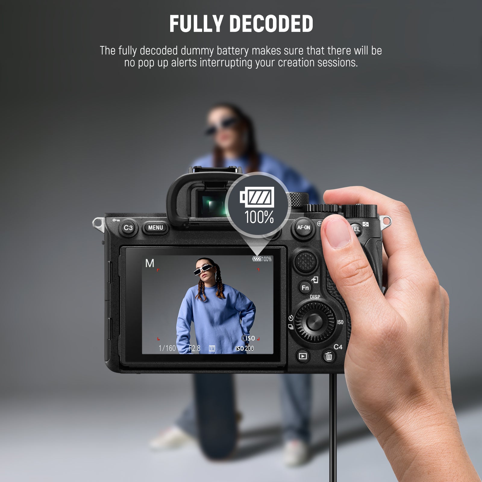 NEEWER VP FZ100 NP-FZ100 to D-Tap Dummy Battery Power Adapter - Compatible with Sony Cameras - Perfect for Outdoor Photography & Video Shooting