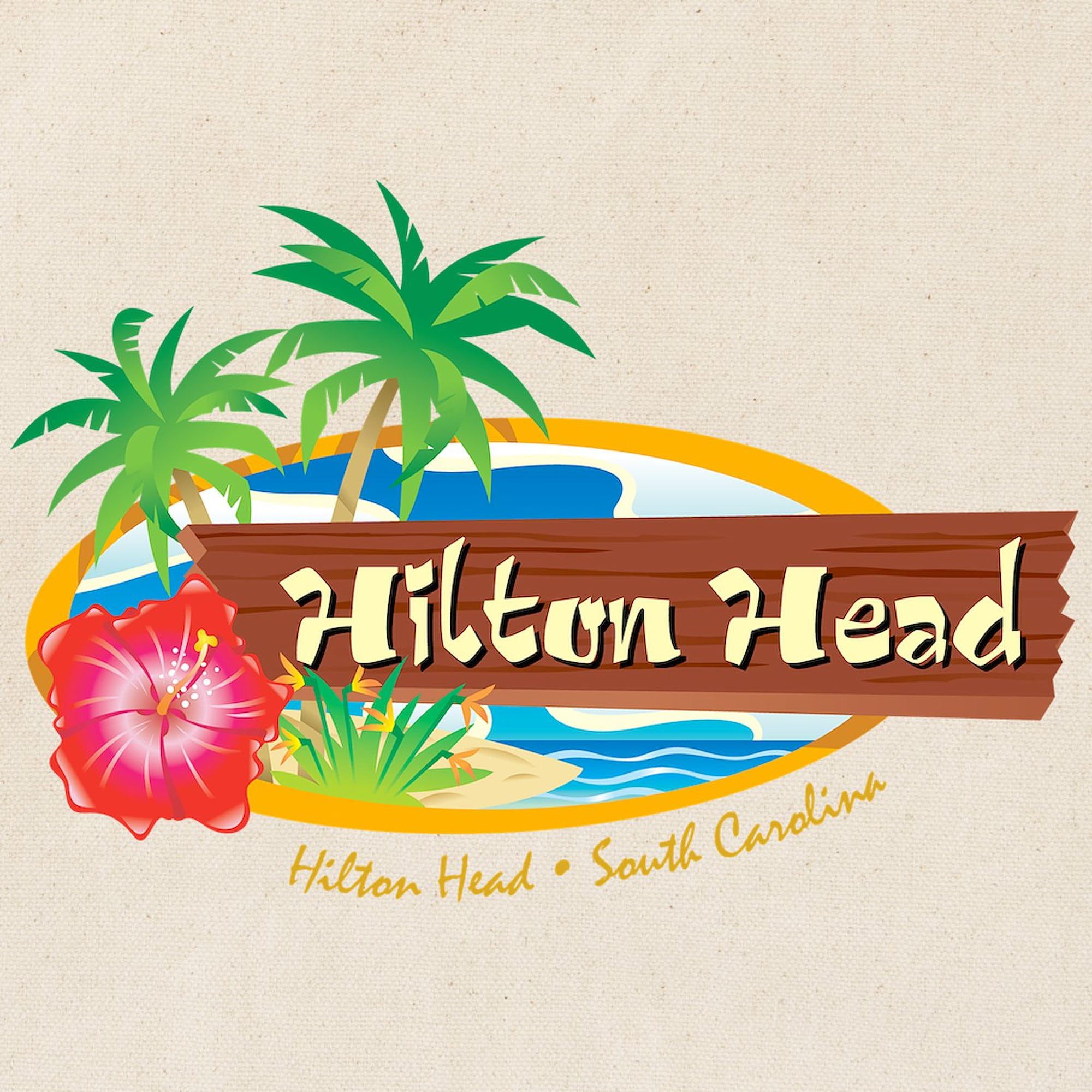 Hilton Head Classic Natural Canvas Tote Bag - Reusable Beach & Shopping Bag for Women, Eco-Friendly Grocery Tote - Perfect for Beach Trips, Grocery Shopping & Daily Errands