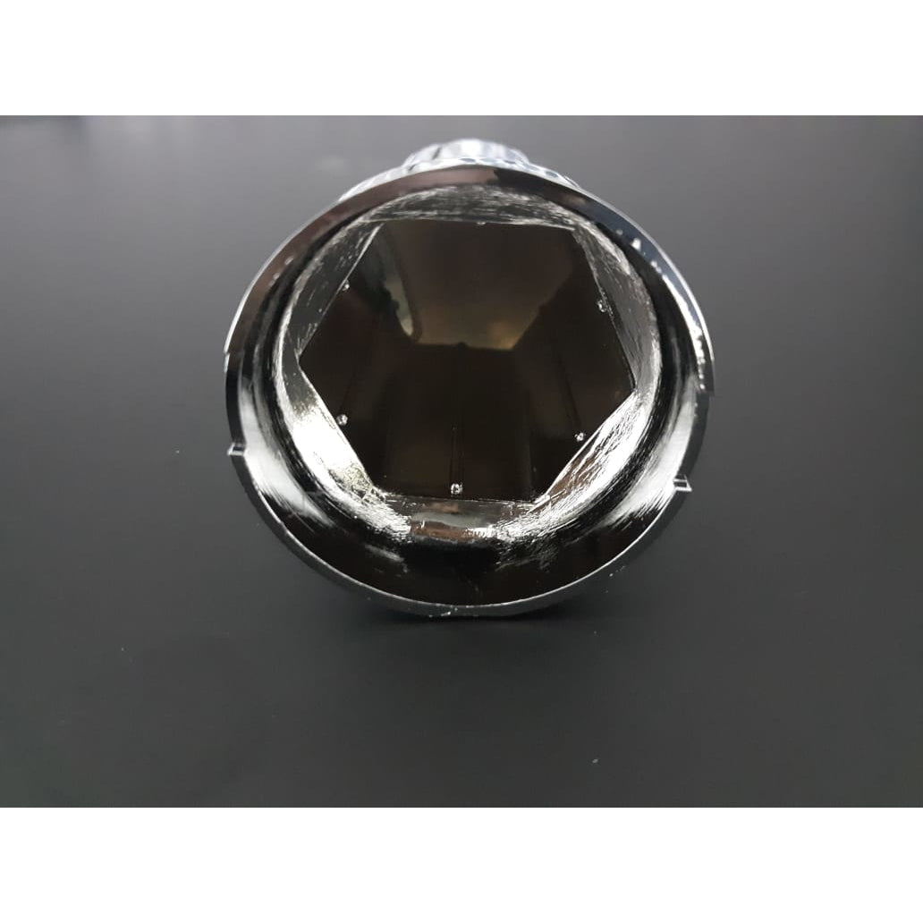Fortpro 33mm x 3 3/16 Inch Chrome Plated Push On Nut Covers - 10 Pack (F247611) | Durable Metal Caps for Automotive, Furniture & DIY Projects