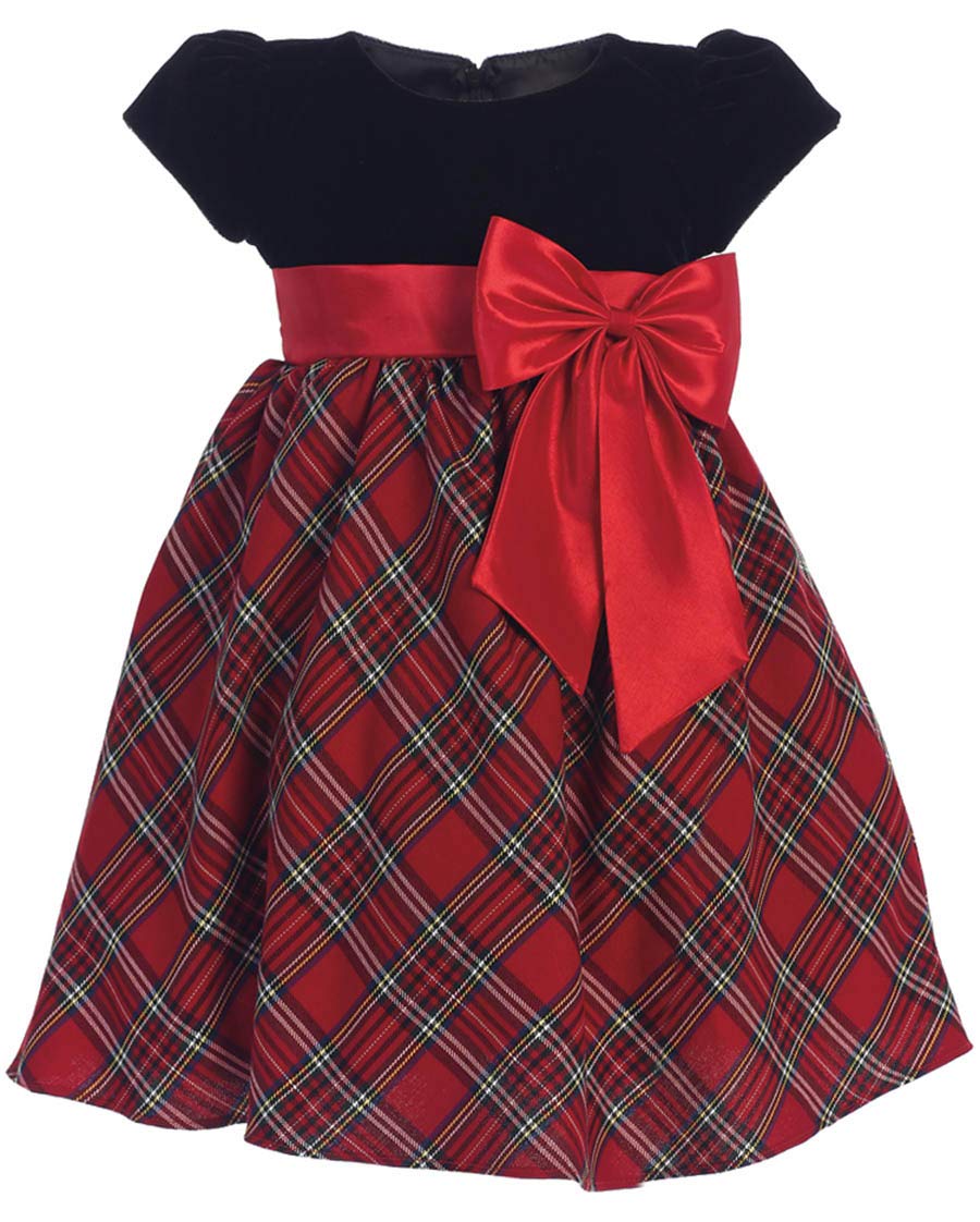 Pink Princess Toddler Christmas Dresses for Girls | Red Plaid Holiday Outfit for Baby Girl | Elegant Party Dress for Toddlers | Perfect for Christmas Photos, Family Gatherings & Holiday Events