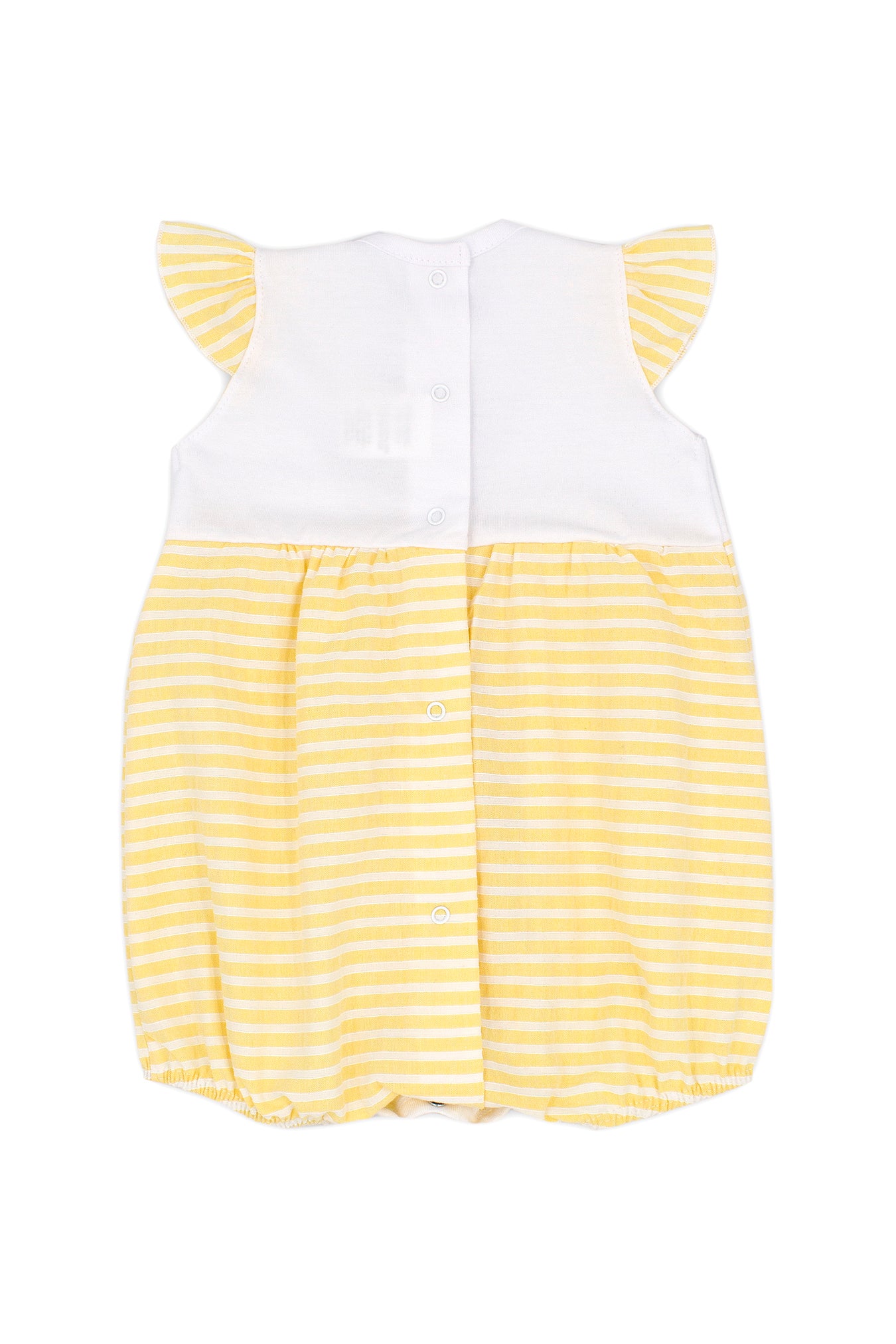 Frances Women's Lemon Striped Romper - Casual Summer Jumpsuit with Pockets, Perfect for Beach Outings, Picnics, and Weekend Getaways