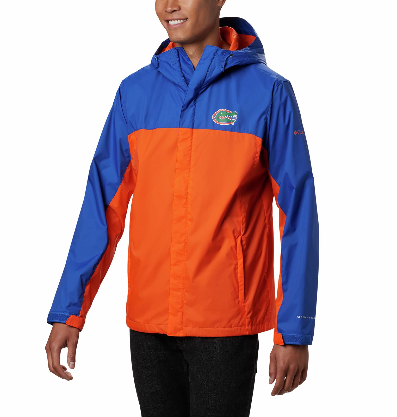 Columbia NCAA Men's Glennaker Storm Jacket - Waterproof Rain Jacket for Outdoor Activities, Hiking & Camping