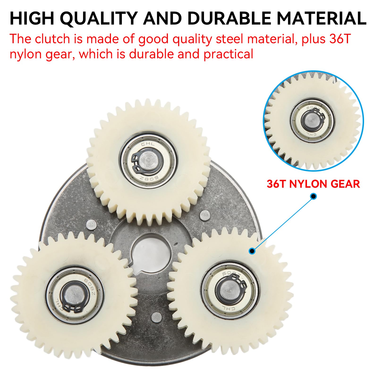 Bafang E-Bike Motor Gear Clutch Kit - 36T Planetary Nylon Gears Replacement for 500W & 750W Electric Bicycles - Durable Upgrade for Bafang Motor Metal Solid Gear - Perfect for Commuting, Mountain Biking & Off-Road Adventures