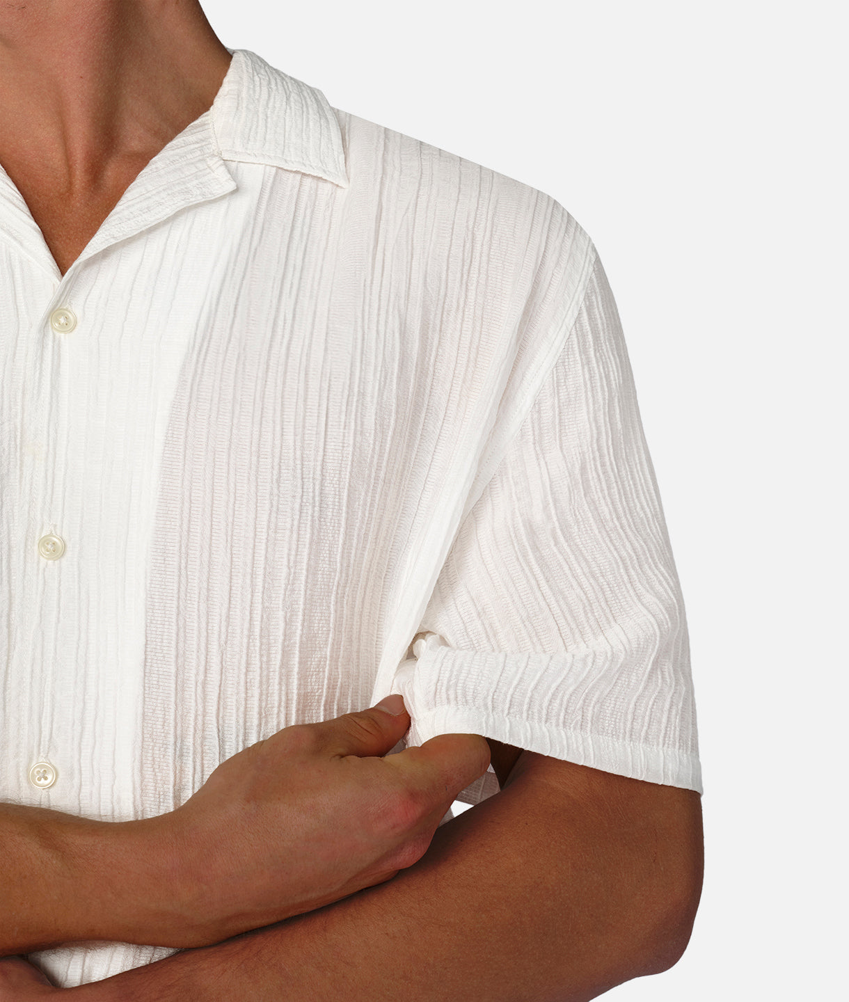 Magliana Short Sleeve Shirt for Men - Classic Off White Casual Button Down Shirt | Perfect for Office, Date Night & Summer Outfits