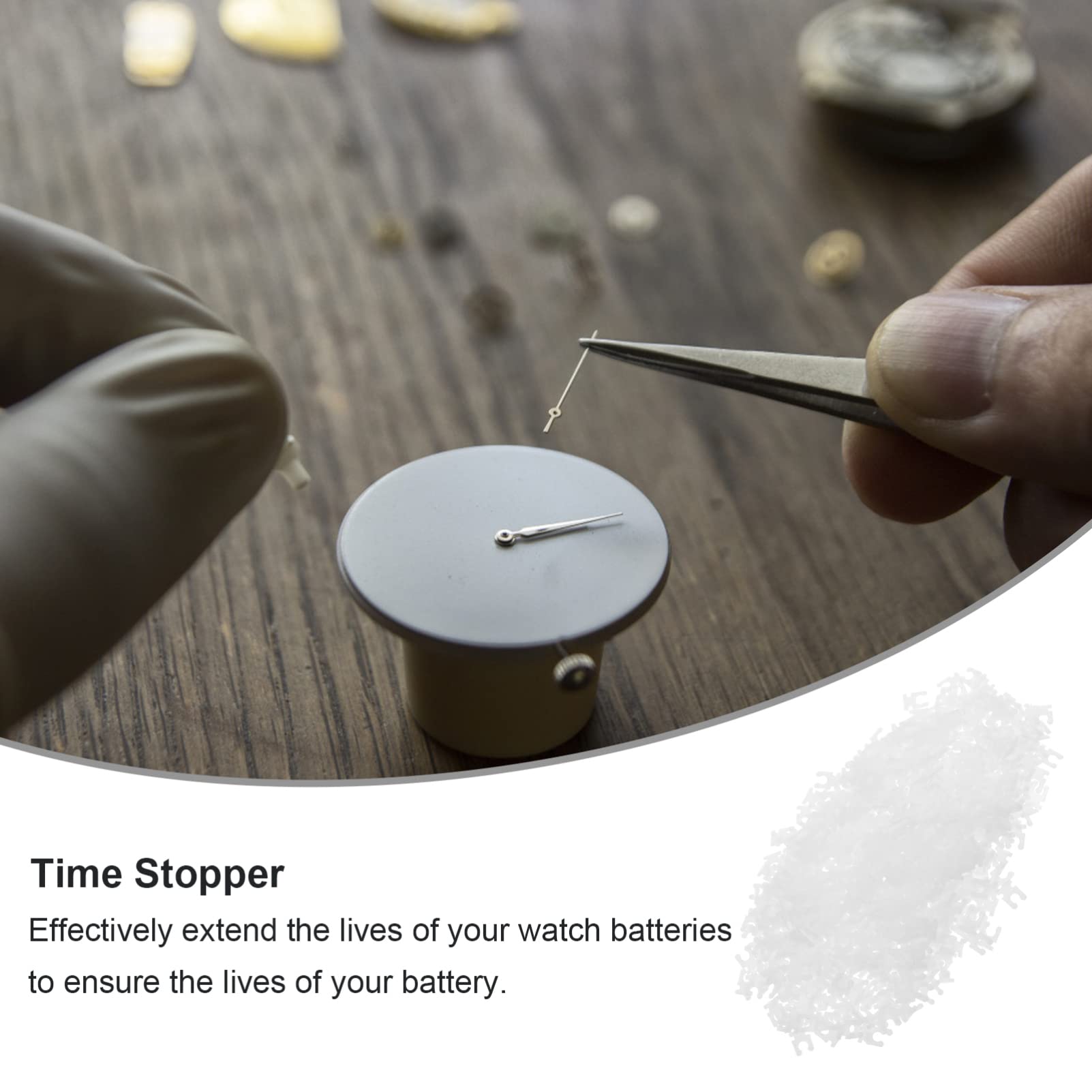 PartyKindom 1000 Pcs Watch Stopper Set - Professional Time Stop Repair Tool Kit with Watch Parts & Accessories - Perfect for Watch Repair, Maintenance & DIY Projects - Ideal for Watchmakers, Jewelers & Hobbyists