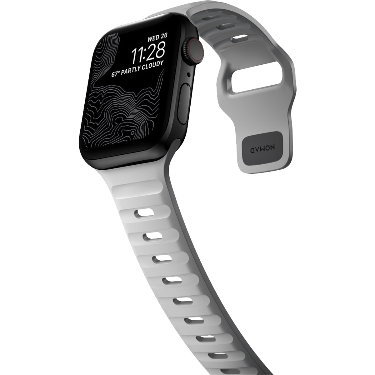 Nomad Sport Band for Apple Watch 45mm / 49mm - Lunar Gray | Durable & Comfortable Fitness & Everyday Wear Accessory