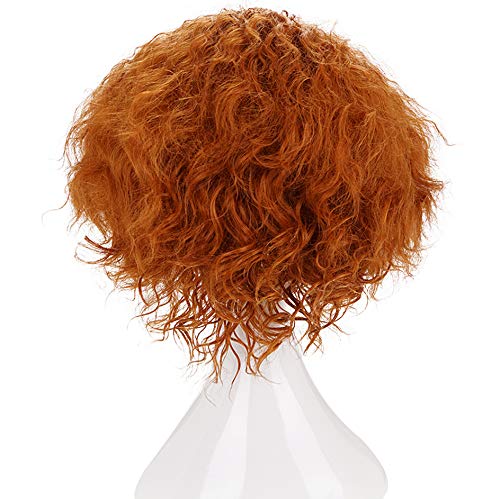 Morvally Short Messy Curly Light Brown Wigs - Heat Resistant Synthetic Hair for Cosplay, Halloween, Costume Parties & Daily Wear - Unisex Wig for Women & Men