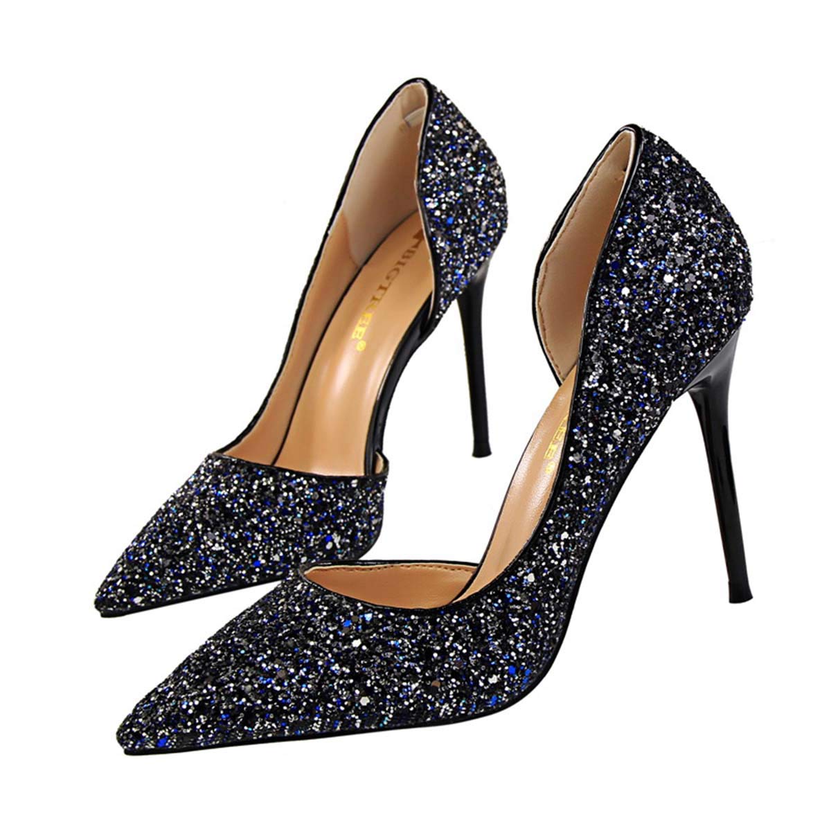 JOEupin Women's High Heel Pumps - Sexy Stiletto Dress Shoes for Wedding, Party & Evening Wear - Elegant Semi-Open Toe Women's Heels for Formal Occasions, Date Night & Special Events