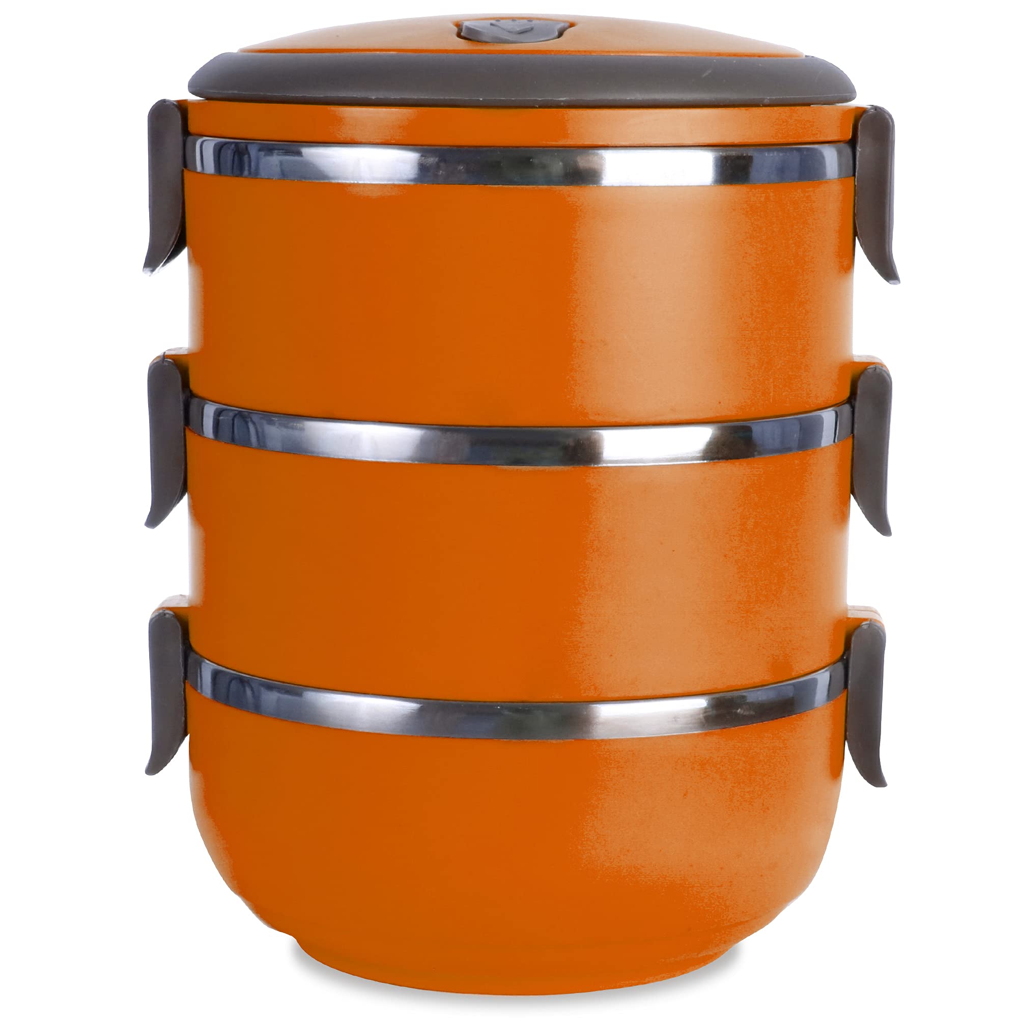 3-Compartment Vacuum Lunch Box - Leakproof for Work & Travel