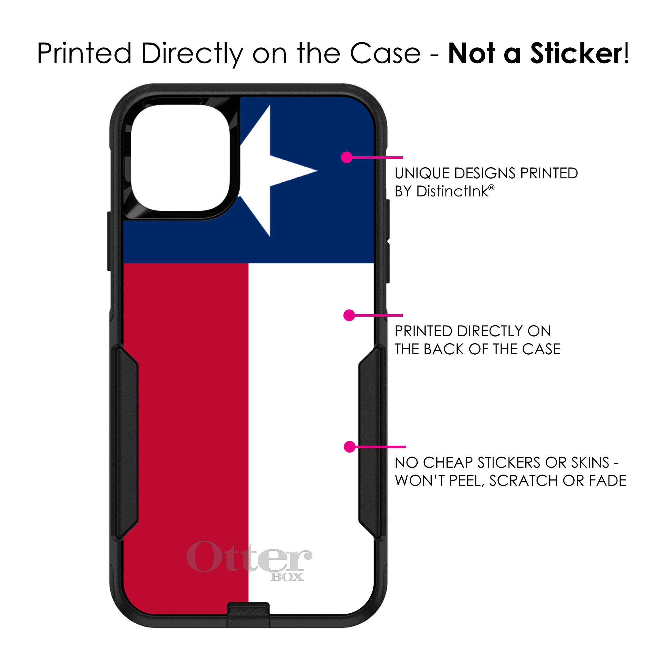 DistinctInk iPhone 11 Pro Case (5.8 Inch) - Durable Protective Cover with Texas State Flag Design | Replacement for OtterBox Commuter | Shockproof & Slim Fit | Perfect for Outdoor Activities, Travel & Daily Use