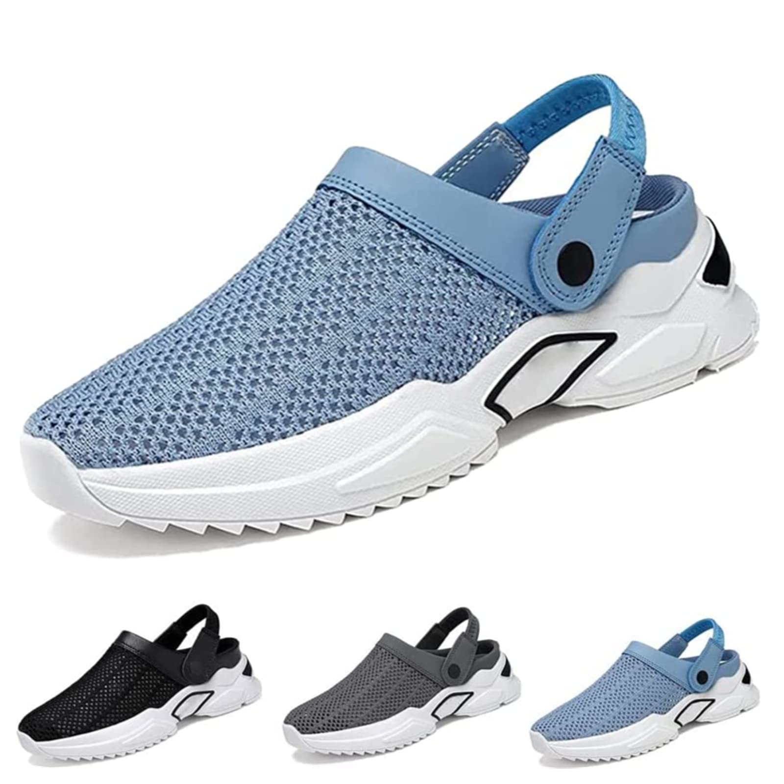 BIERDAN Men's Orthopedic Sandals - Breathable Mesh Flip Flops for Summer 2024 - Anti-Slip Outdoor & Beach Slippers with Arch Support - Ideal for Walking, Travel, and Water Activities