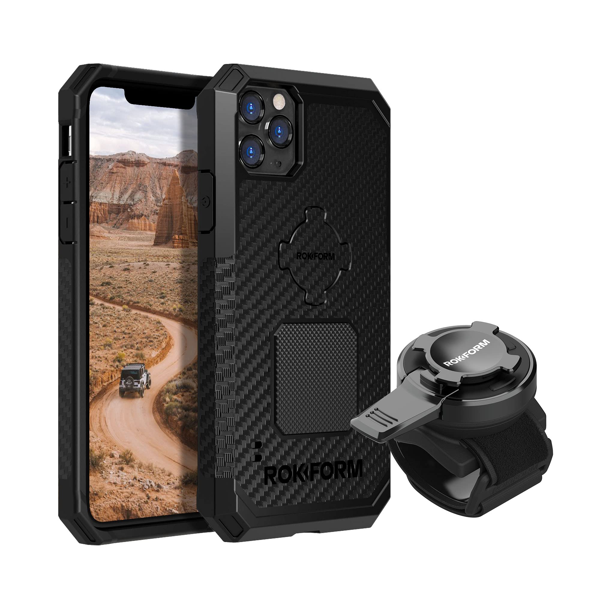 Rokform Rugged Case for iPhone 11 Pro Max with Universal Bike Mount - Shockproof Protective Cover for Cycling, Motorcycle & Outdoor Activities