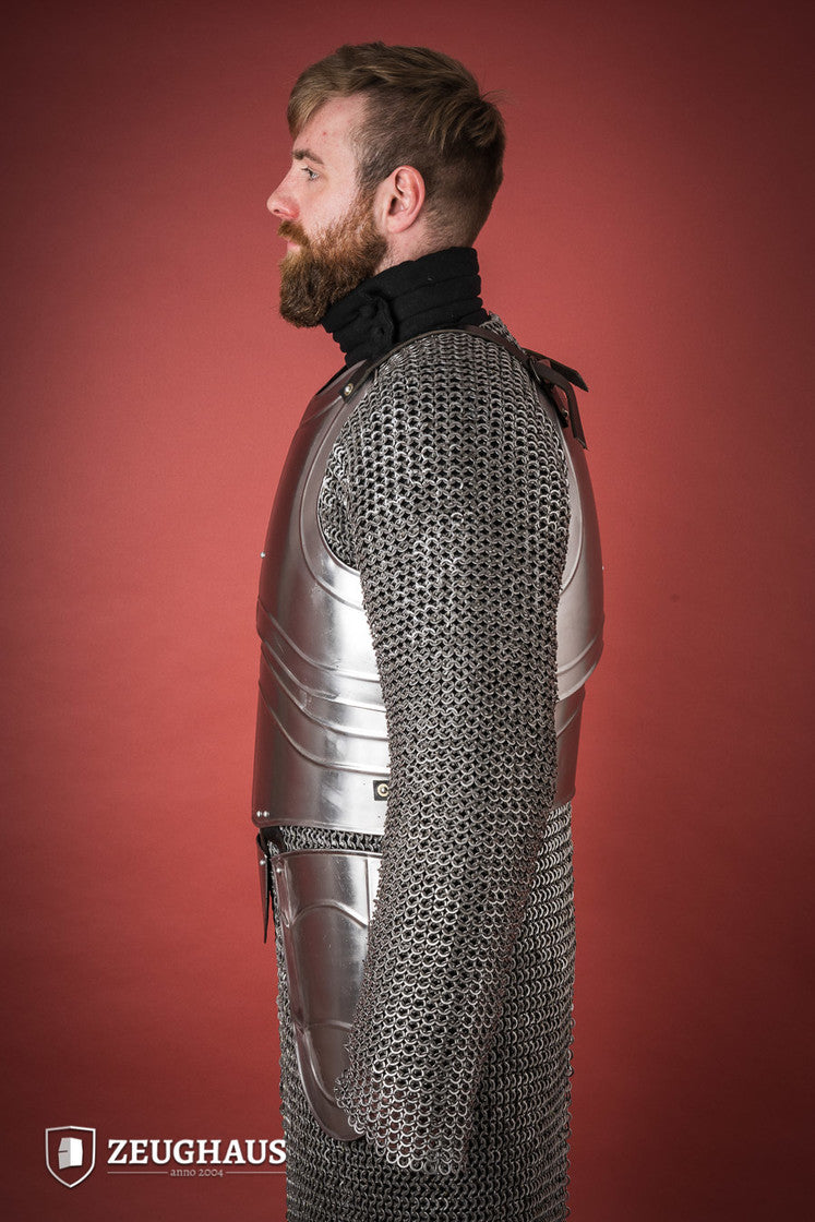 Polished Cuirass Warrior Armor with Tassets - Medieval Knight Costume for Cosplay, LARP & Historical Reenactment