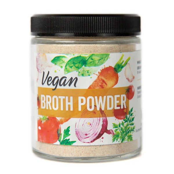 Organic Vegan Broth Powder - Gluten-Free, Non-GMO, Low Sodium - Perfect for Soups, Stews & Plant-Based Cooking