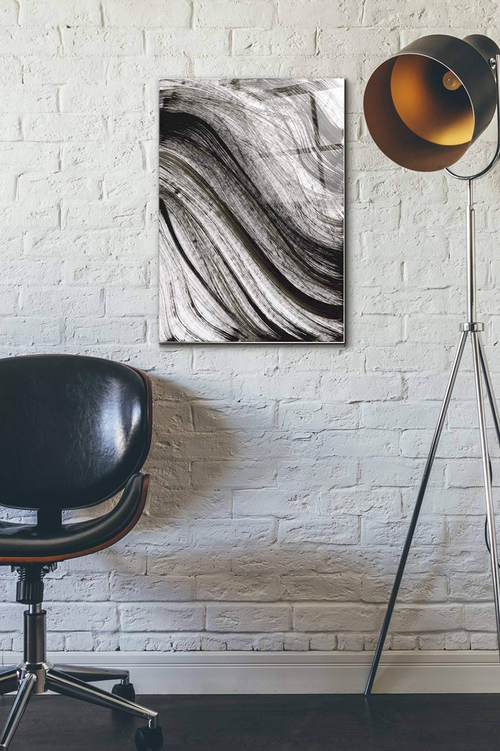 Epic Art 'Avalanche' Acrylic Glass Wall Decor - 16x24 Inches Modern Abstract Painting for Living Room, Bedroom & Office