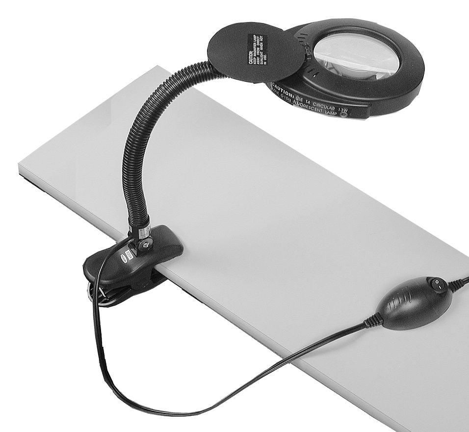 Clip On LED Magnifying Lamp with Adjustable Gooseneck - Perfect for Reading, Crafts, Jewelry Making & Detailed Work