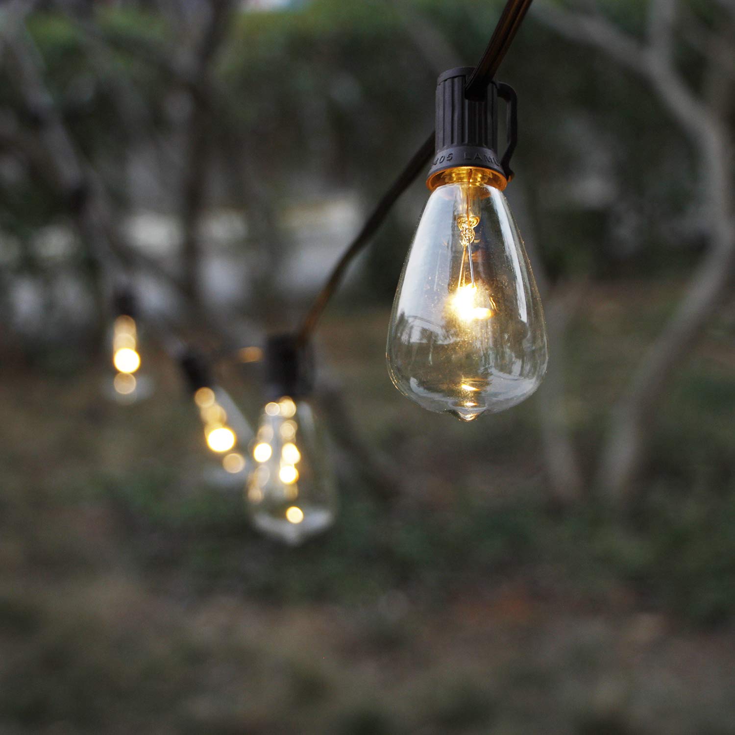 Outdoor Solar String Lights - 10 ST38 LED Edison Bulbs, Waterproof Patio Lights for Garden, Backyard, Pergola, Wedding & Camping | Perfect for Parties, Cafes, Bistros & Outdoor Decor