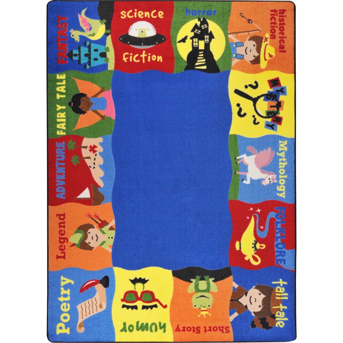Joy Carpets Kid Essentials Read Me A Story Children's Rug - Colorful 5'4