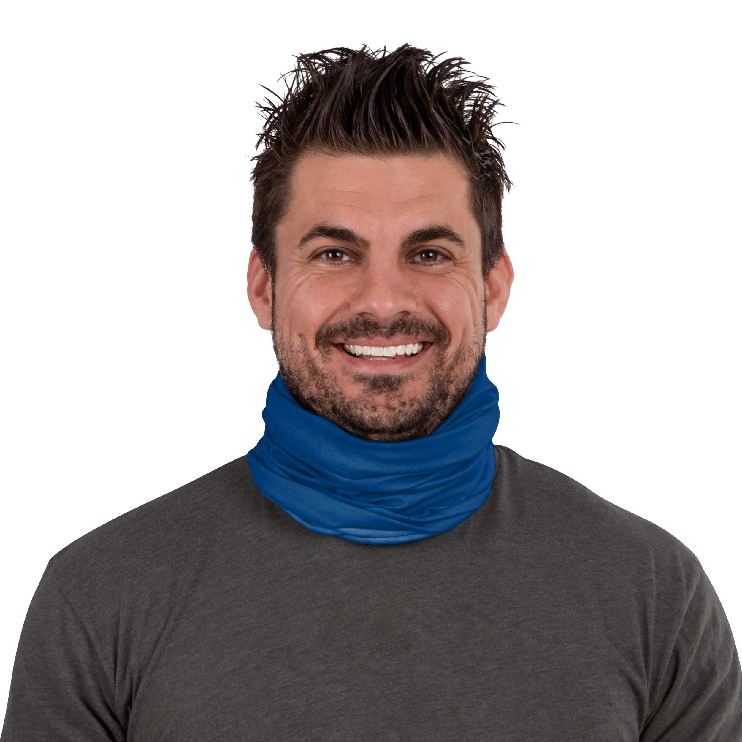 FOCO Happy Hanukkah Neck Gaiter Scarf - Warm Fleece Face Mask for Winter, Hanukkah Gifts for Men & Women - Perfect for Outdoor Activities, Skiing, Snowboarding & Holiday Celebrations