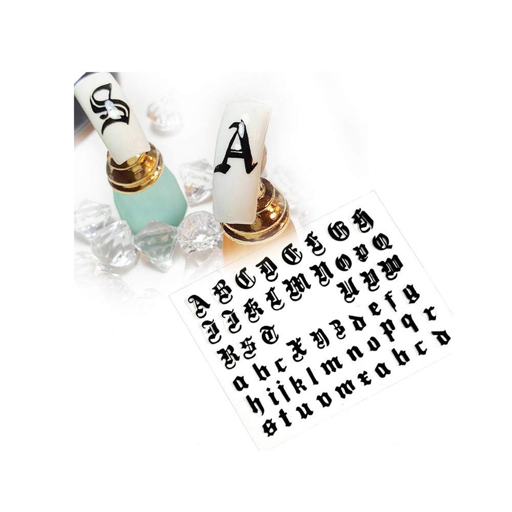 Nail Stickers for Women - Self-Adhesive Nail Art Foils with Letter Reflections, DIY Nail Decorations | Perfect for Manicures, Nail Art Designs & Home Nail Care