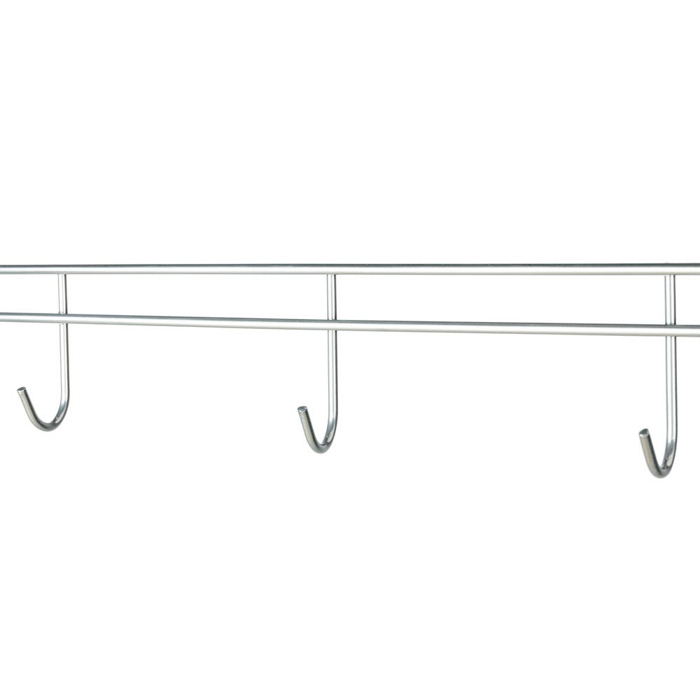 4-Tier Stainless Steel Baker's Rack with MDF Shelves & 6 Wave Rods - Space-Saving Microwave Stand for Kitchen, Pantry Organization - Silver Powder Coated Storage Shelf for Small Appliances & Cooking Essentials