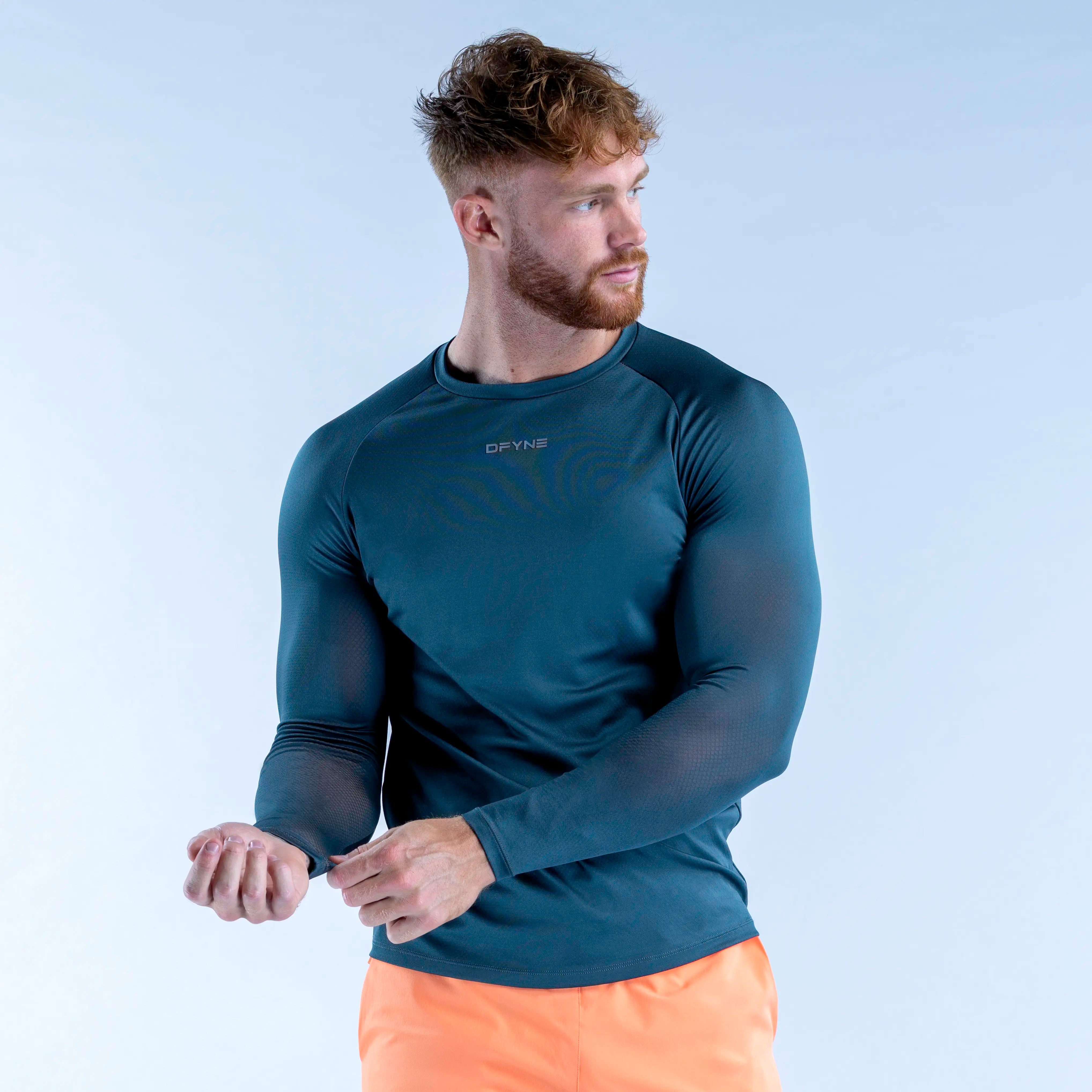 Unbound Long Sleeve Workout Shirt for Men & Women - Moisture Wicking Gym Tee for Running, Yoga & Fitness Training