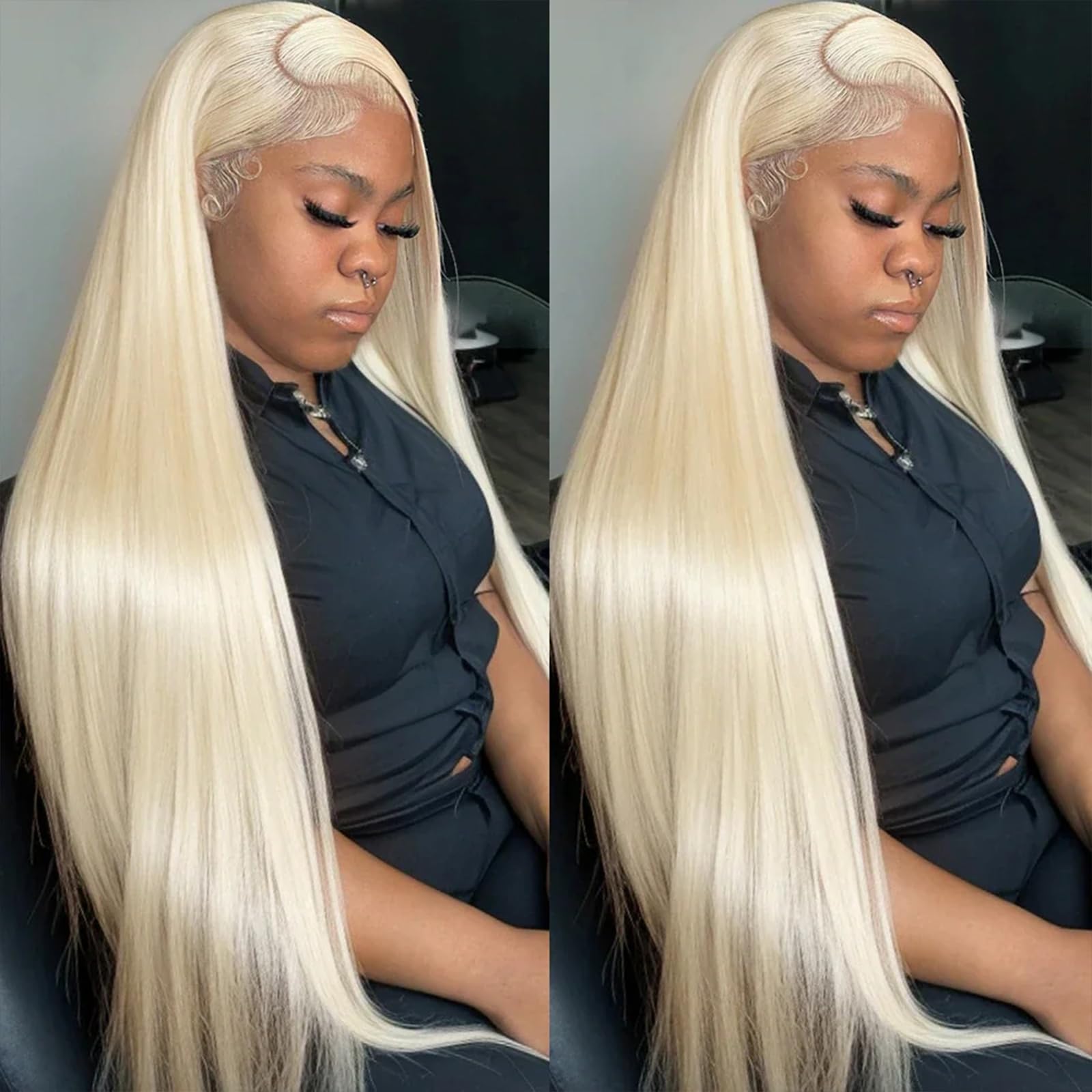 Besteffie 613 Blonde Lace Front Wigs Human Hair 32 Inch - 13x4 Straight Blonde Wigs with Pre Plucked Hairline & Glueless Design - 180% Density Brazilian Virgin Hair for Daily Wear, Cosplay, and Special Occasions