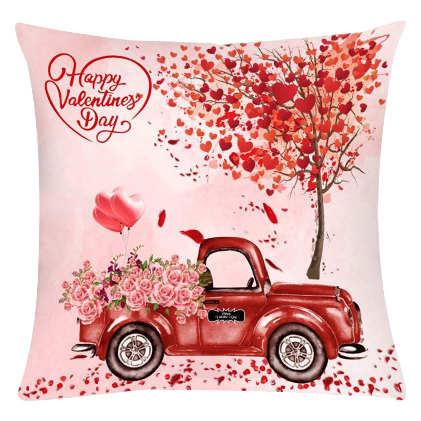 Valentine's Day Heart Pillow Covers - Romantic Custom Printed Cushion Covers for Sofa, Bed, Chair - Home Decor Gift for Couples - Perfect for Anniversary, Wedding & Romantic Home Decorating