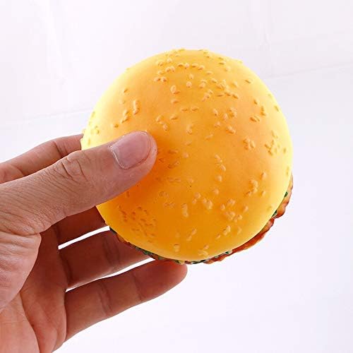 **Durable Hamburger Squeaky Dog Toy – Bite-Resistant Chew Toy for Teeth Cleaning & Training – Golden Retriever, Teddy & Small Pets – Prevent Sofa Damage – Fun Interactive Playtime & Stress Relief**