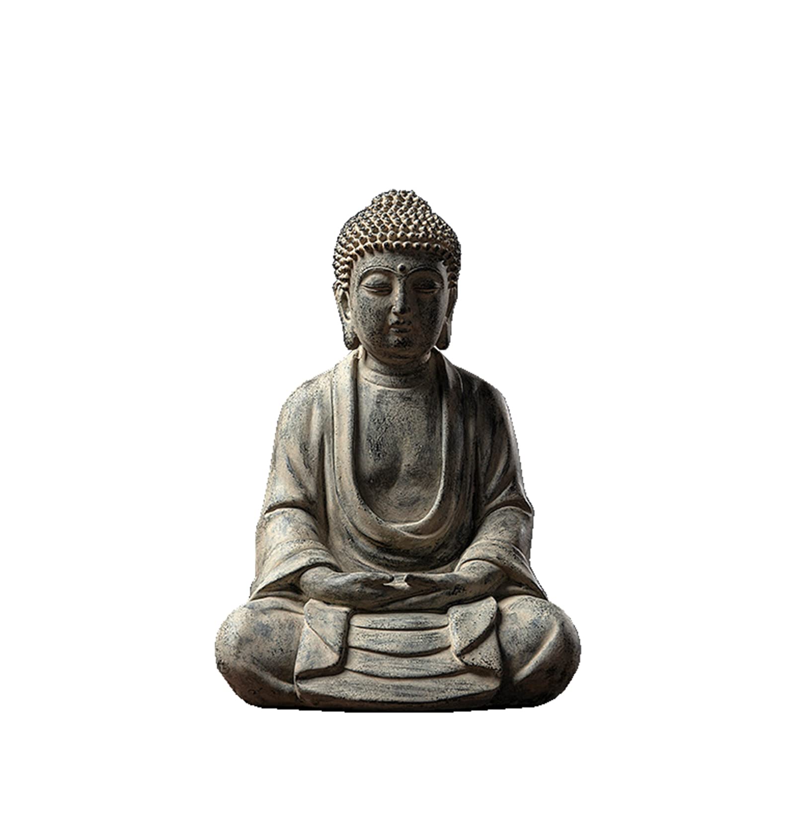 Zen Buddha Statue Sculpture for Home & Office Decor - 6.4x7x9.4 Inch Meditation Buddha Resin Statue, Handcrafted Spiritual Gift for Yoga Room, Meditation Space & Feng Shui Decor
