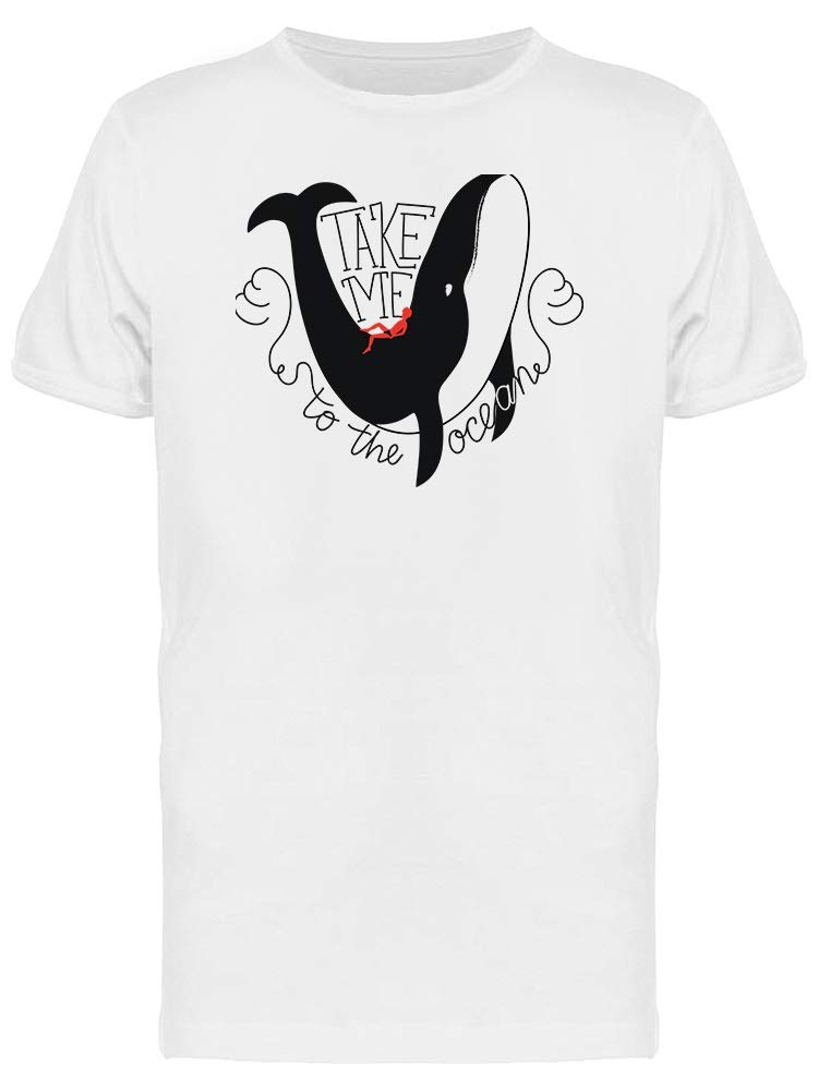 Men's Whale & Red Man Silhouette Graphic T-Shirt - Casual Streetwear for Everyday Wear & Urban Fashion