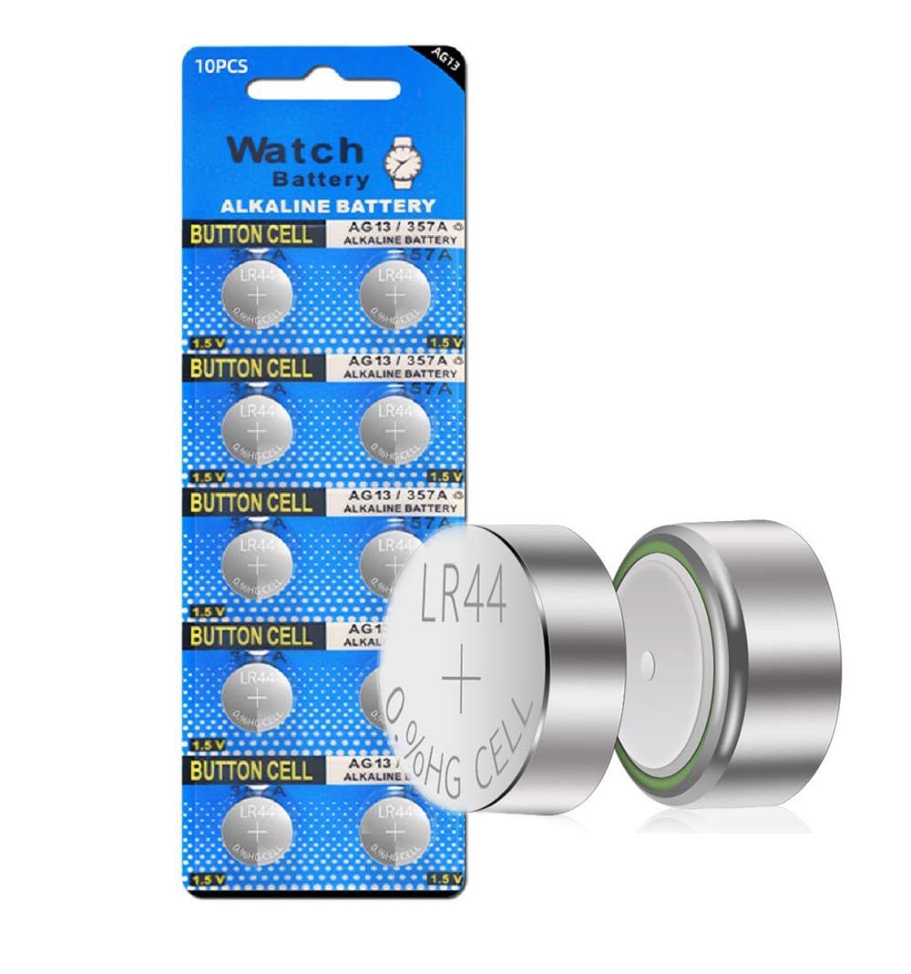 10-Pack LR44 AG13 Button Cell Batteries - 1.5V Coin Batteries for Watches, Calculators, Toys & Medical Devices (Compatible with L1154, G13, 357, 303, SR44, LR1154) - Long-Lasting Power Supply for Small Electronics